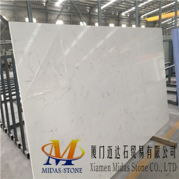 China Carrara White Quartz Slabs