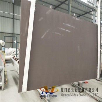 Pure Brown Quartz Stone Slabs