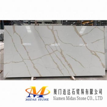 China Calacatta Gold Quartz Slabs