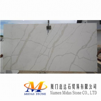 China Calacatta Grey Quartz Slabs