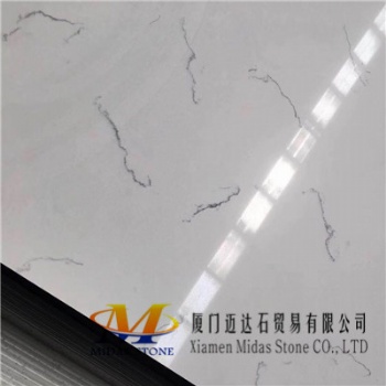 China Carrara White Quartz Slabs