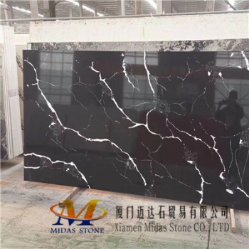 China Calacatta Black Quartz Slabs