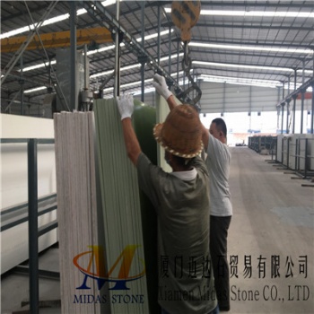 Pure Green China Quartz Stone Slabs