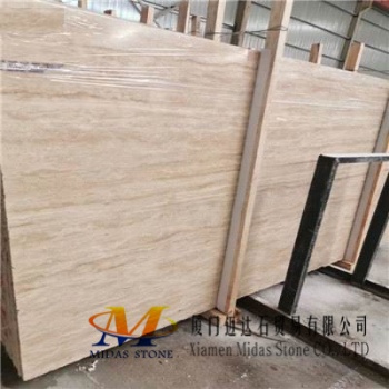 Polished Beige Travertine Slabs