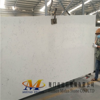 China Carrara White Quartz Slabs