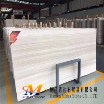 China Wooden White Marble Slabs