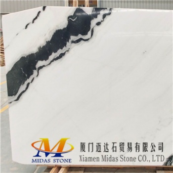 Polished Panda White Marble Slabs