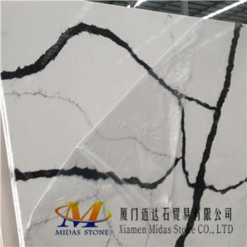 Calacatta Black Quartz Stone Slabs