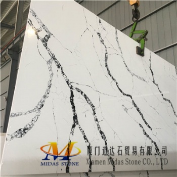 Chinese Calacatta Quartz Stone Slabs