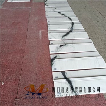 Chinese Panda White Marble Steps