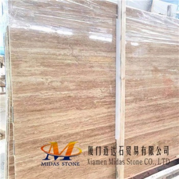 Polished Beige Travertine Slabs