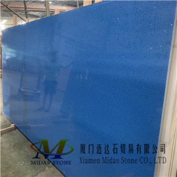 China Crystal Blue Quartz Stone Slabs