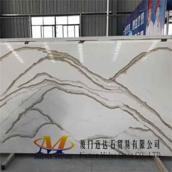 China Calacatta Quartz Stone Slabs