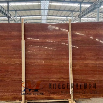 Turkey Red Travertine Slabs