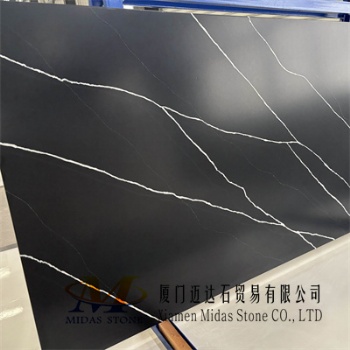 China Black Marquina Quartz Stone